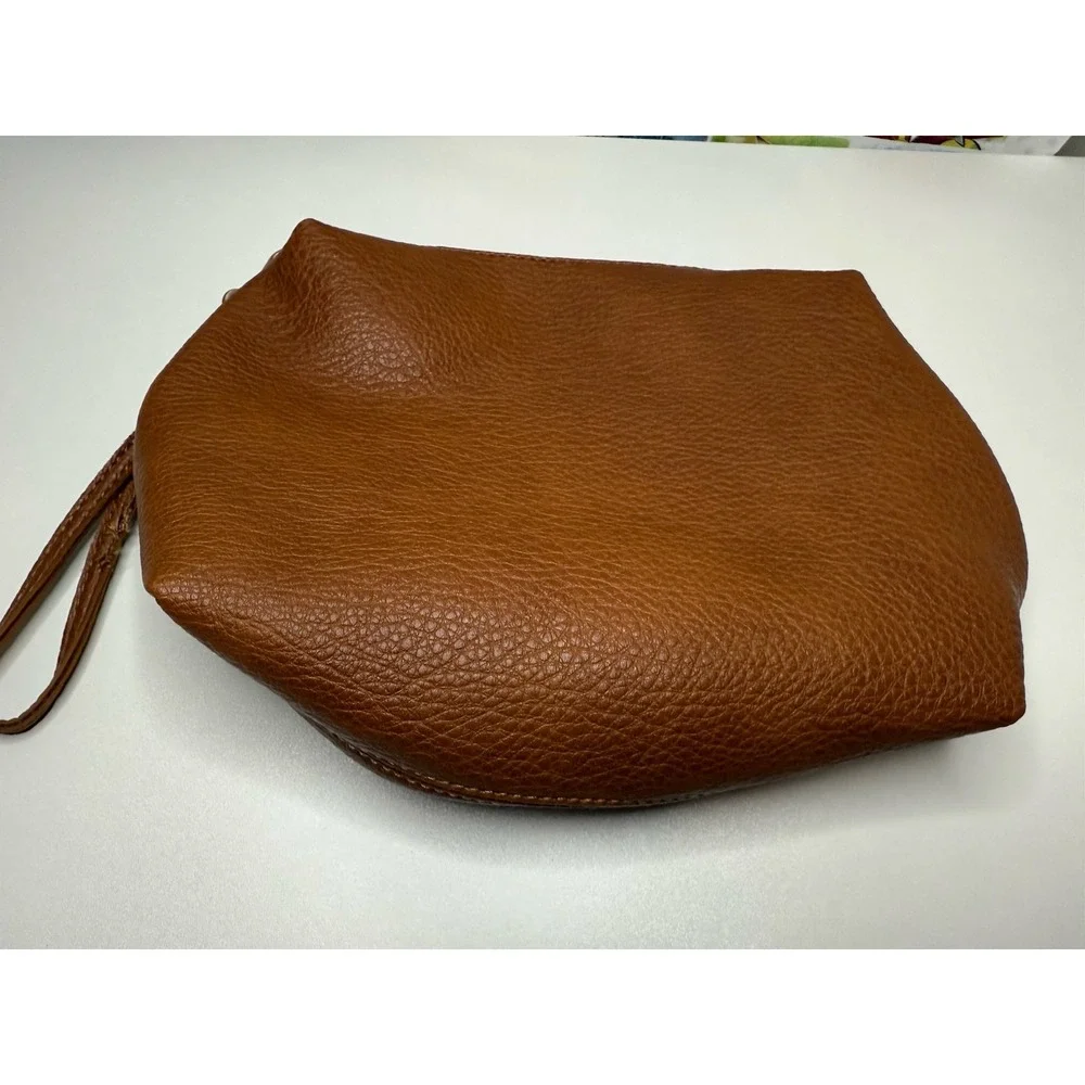Montana West Brown Genuine Leather Hobo Shoulder Purse Bag 9x11
